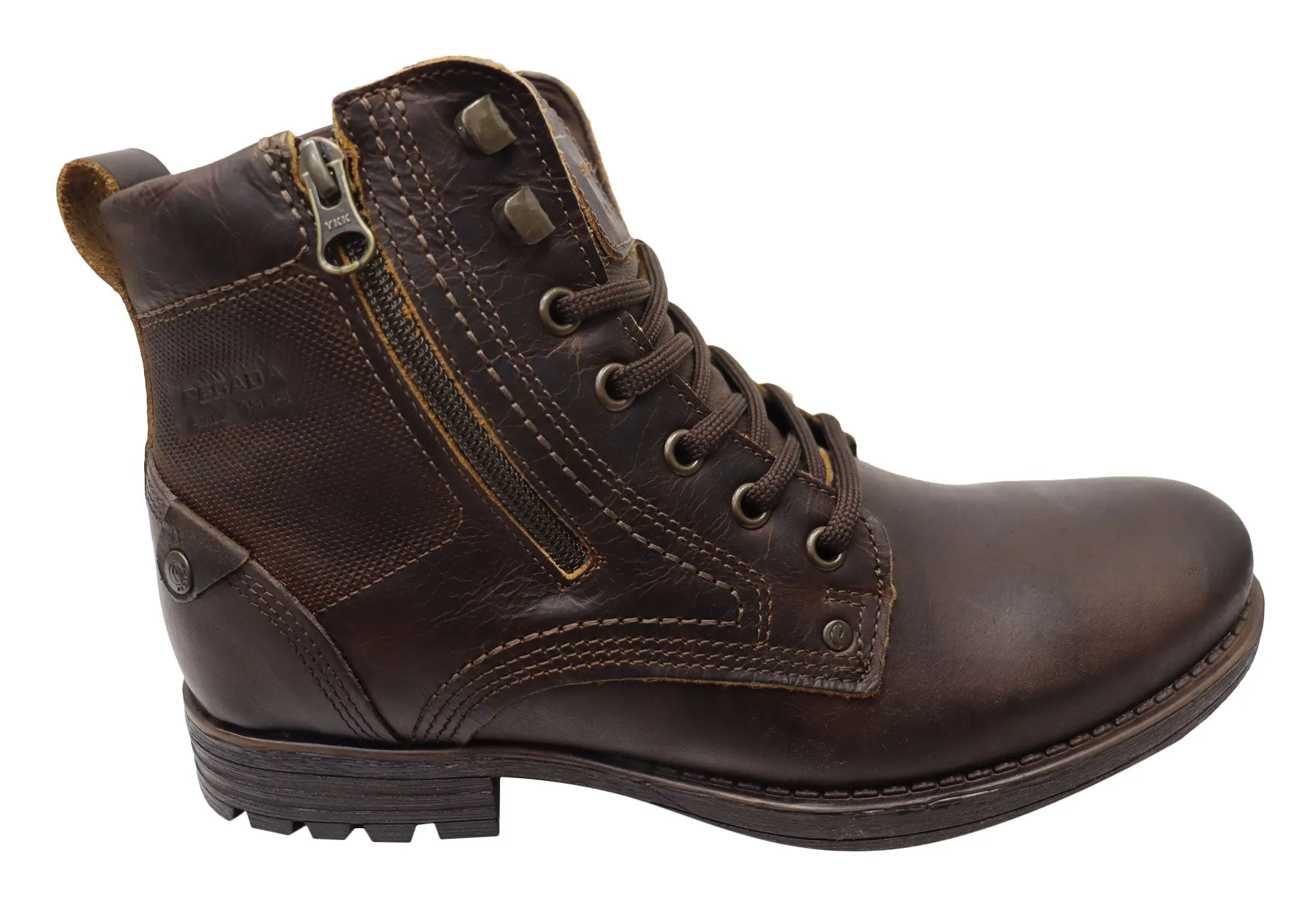 Pegada Diago Mens Comfortable Leather Boots Made In Brazil