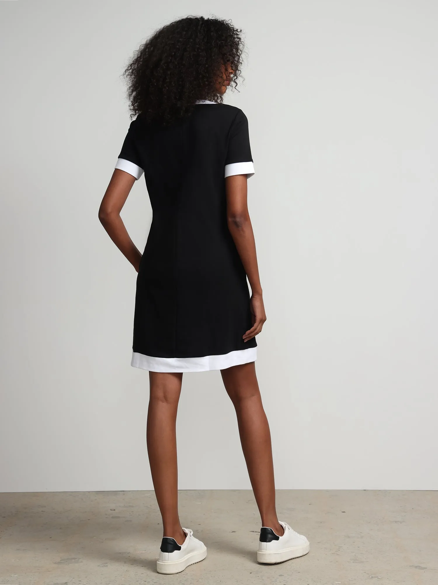 Petite Colorblock-Trim T-Shirt Shift Dress - City Knits