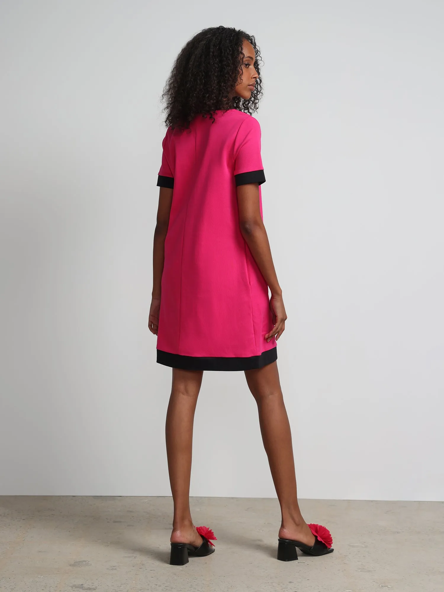 Petite Colorblock-Trim T-Shirt Shift Dress - City Knits