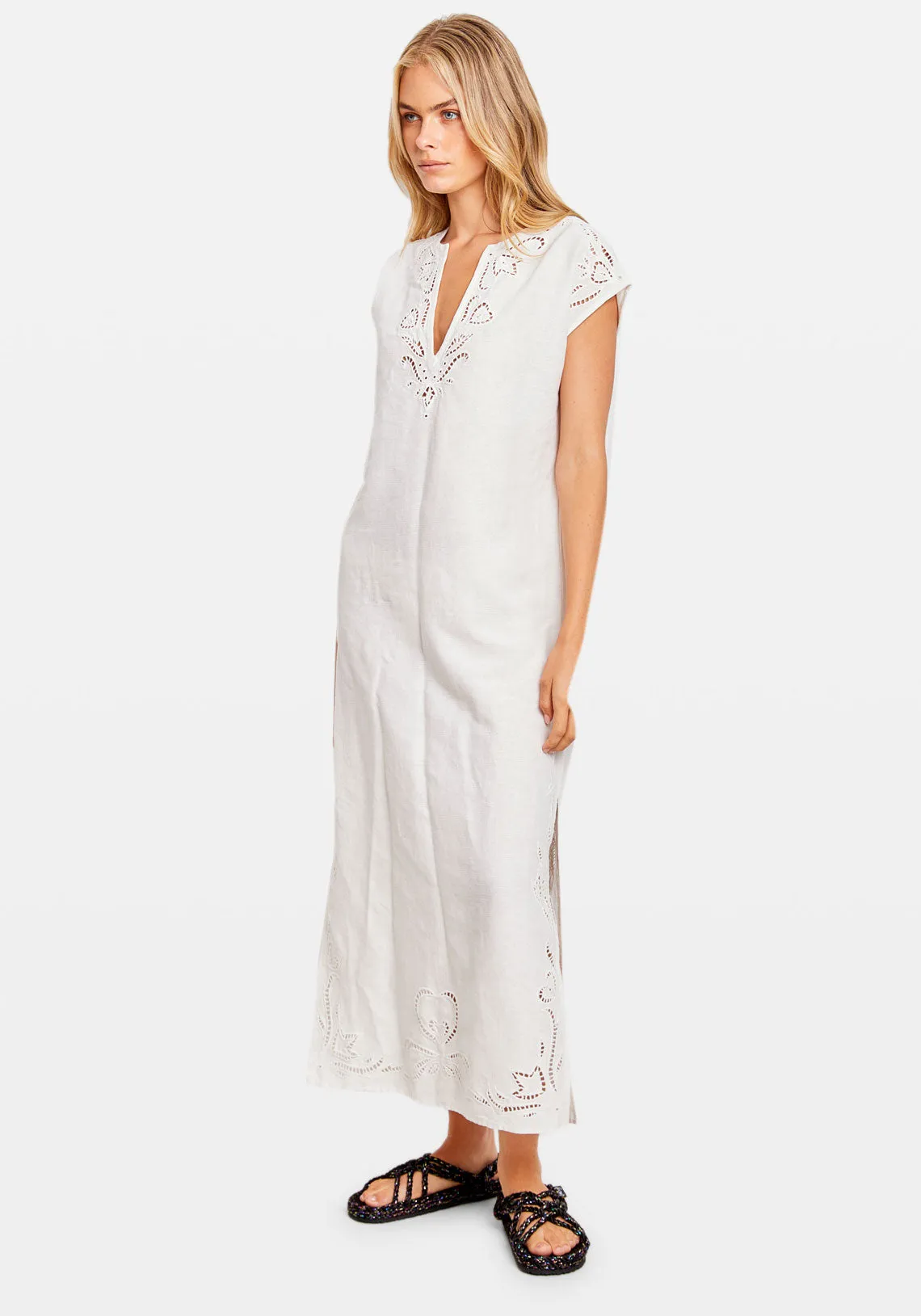 PHANES CAFTAN WHITE