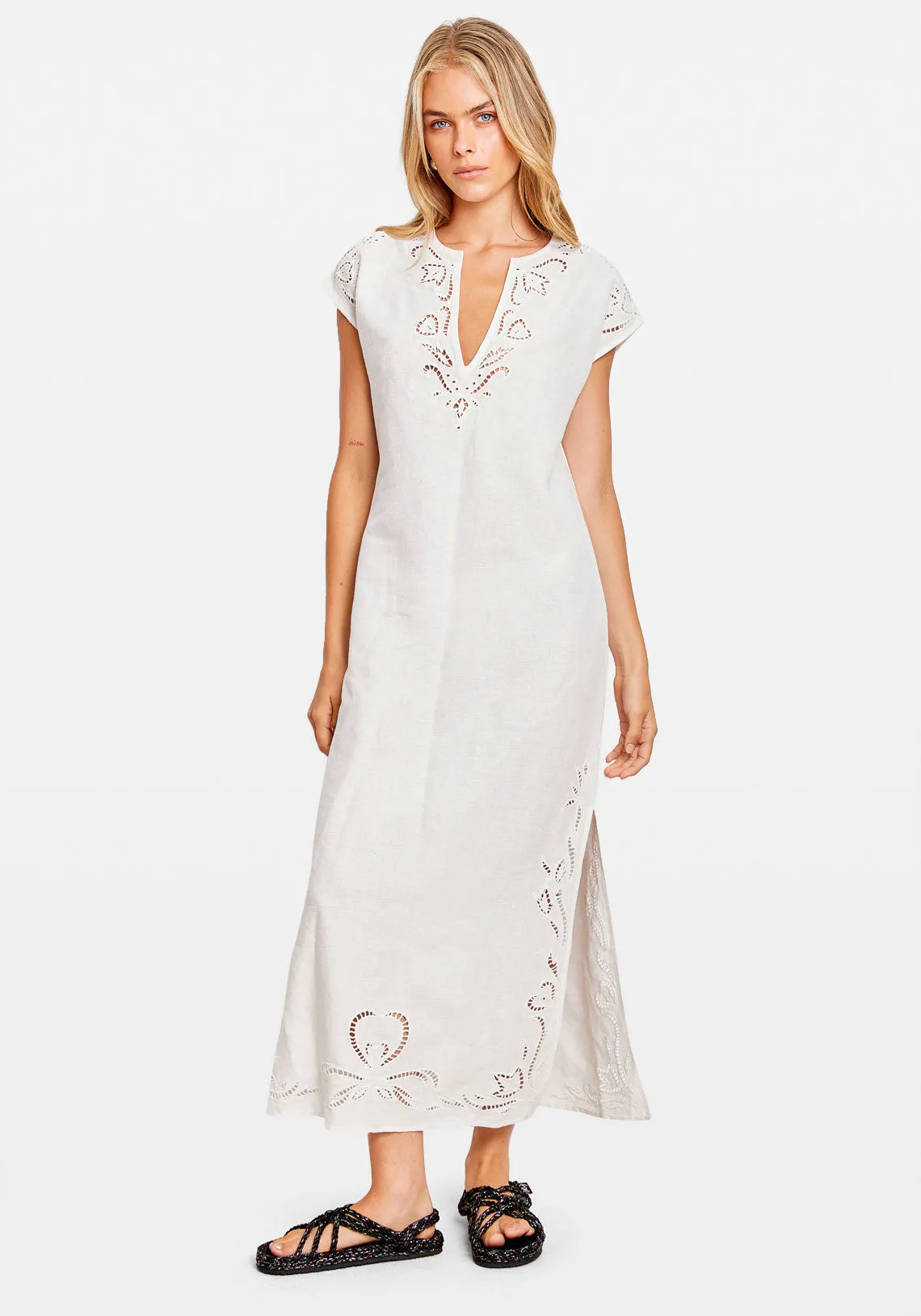 PHANES CAFTAN WHITE