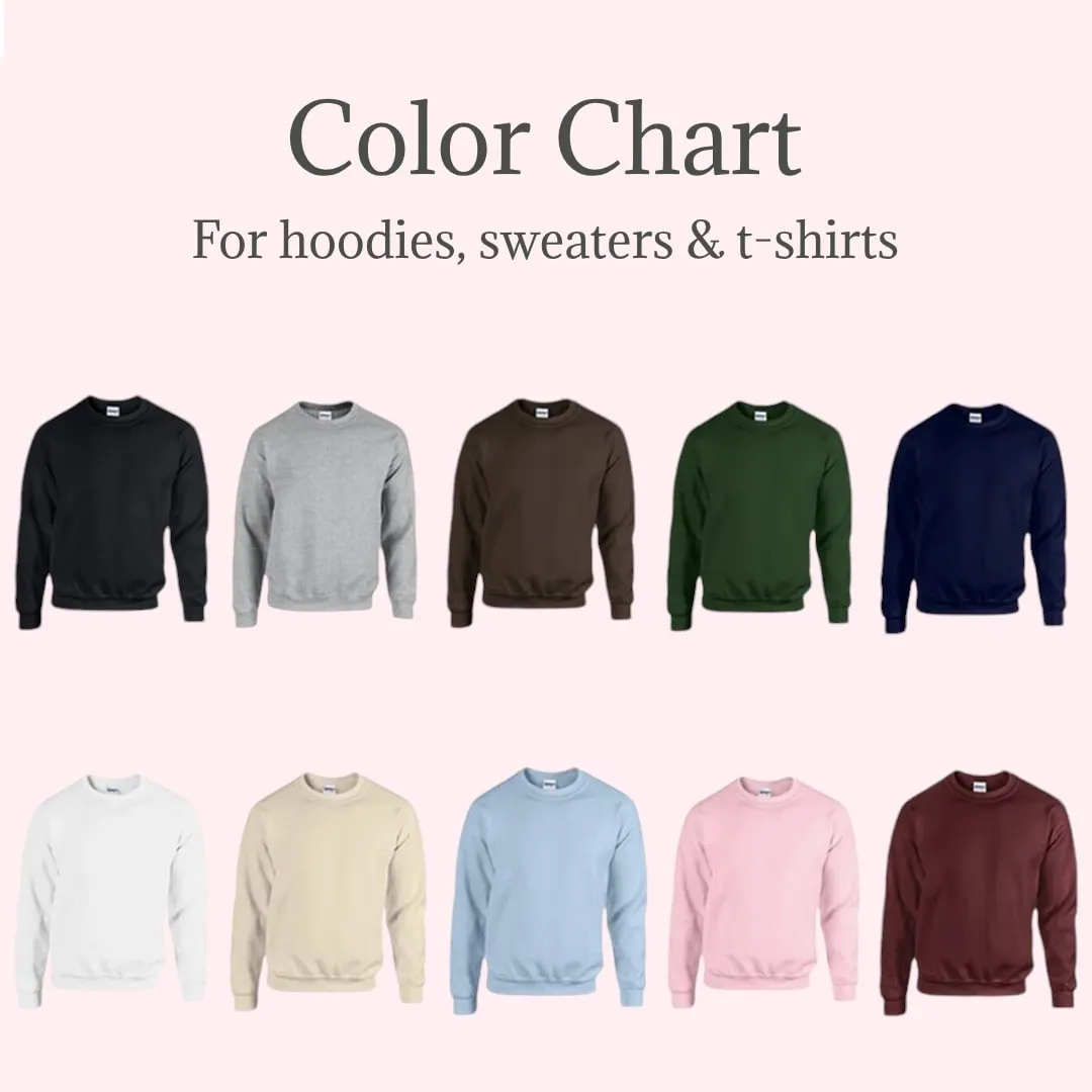 "Custom Neckline Sweatshirt" Couple Sweatshirts - Custom Embroidered Matching Hoodies For Couples