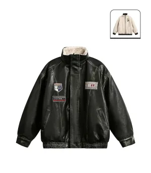 Reversible Leather Motorcycle Jacket