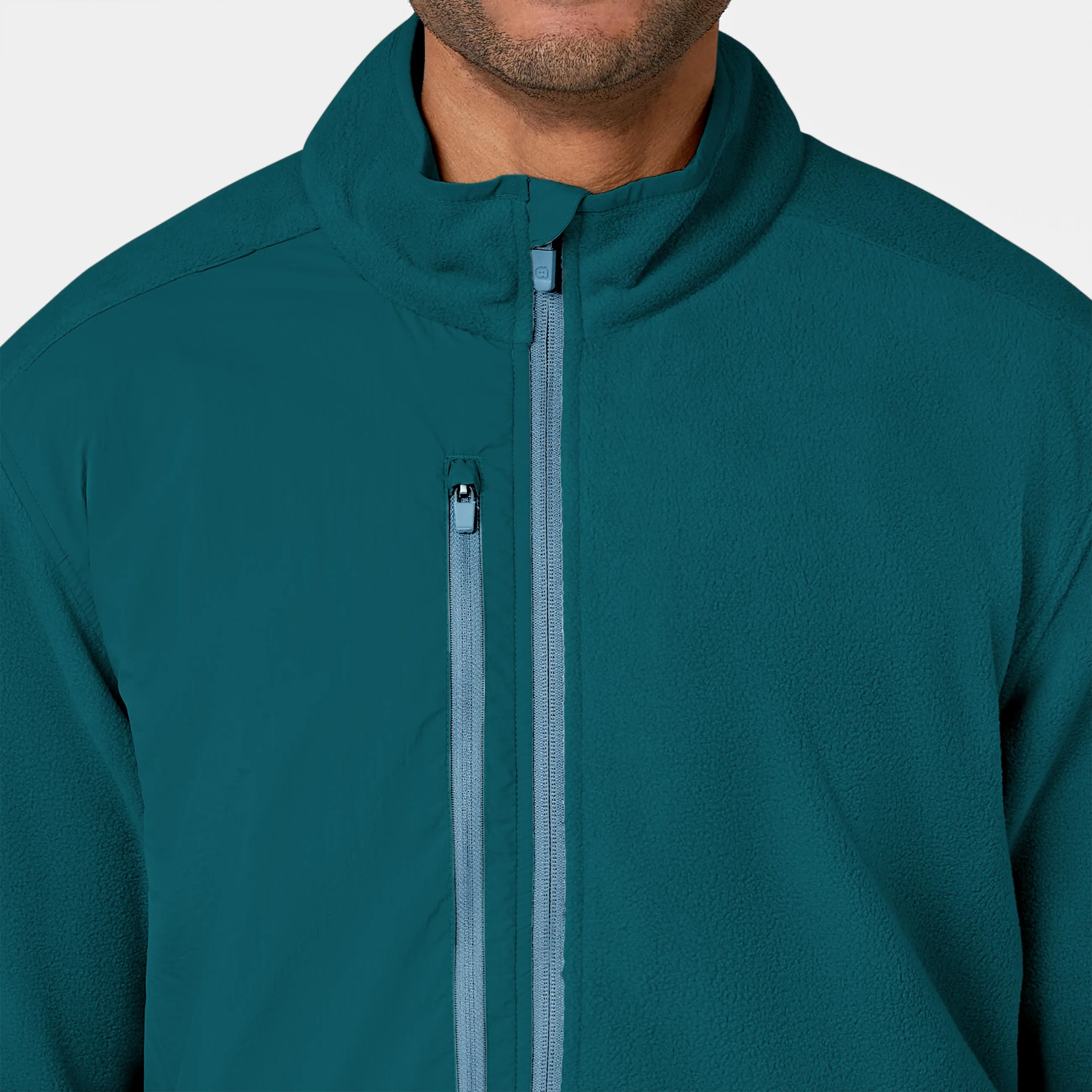 Slate Men's Micro Fleece Zip Jacket - Caribbean