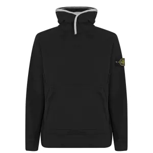 Stone Island Black Contrast Piping Hoodie