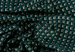 Subtly Metallic Teal Green Bouclé (Made in Italy)