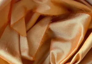 Sunrise Tangerine Crisp Silk Shantung