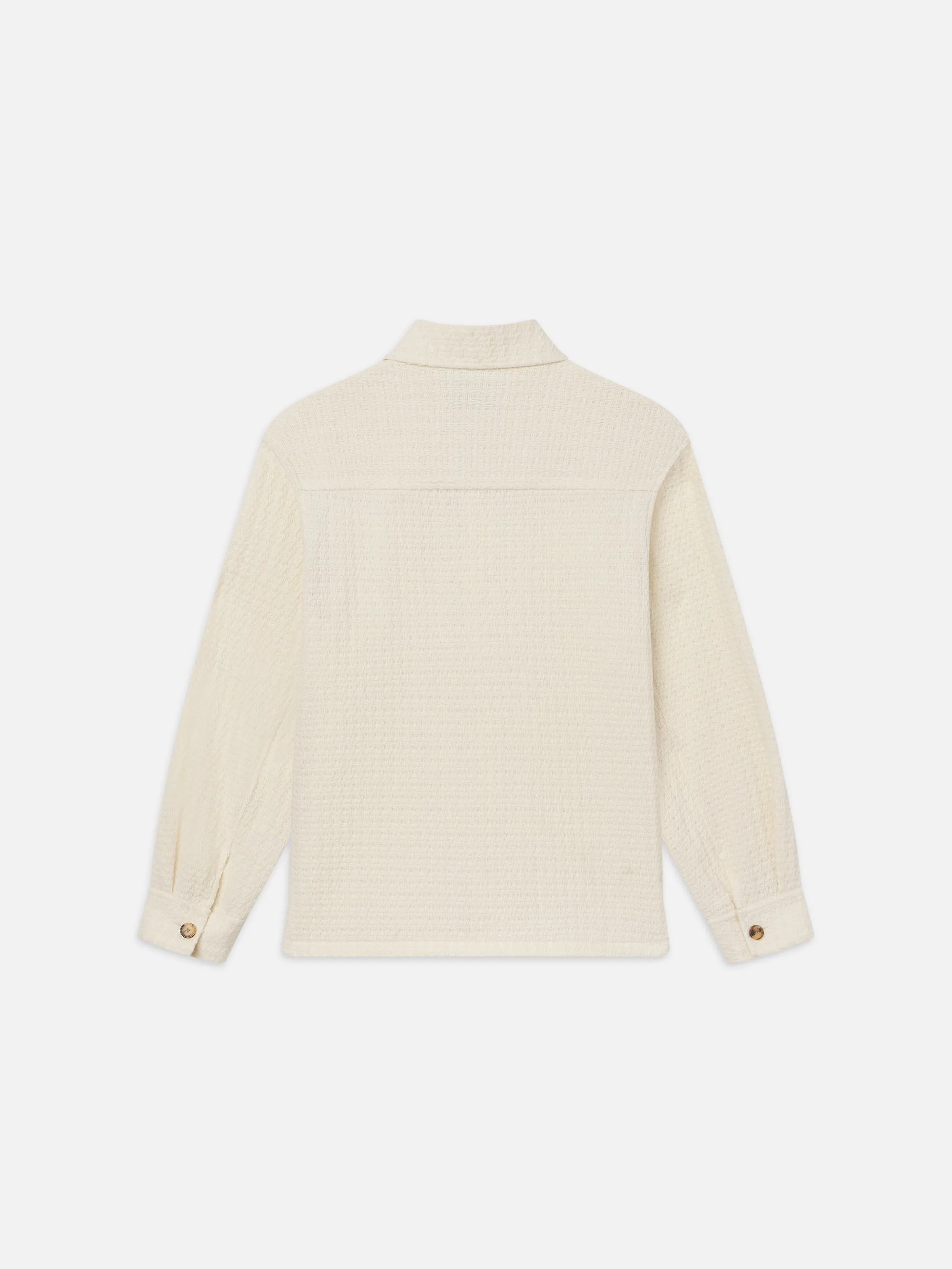 Textured Shirt Jacket -- Off White