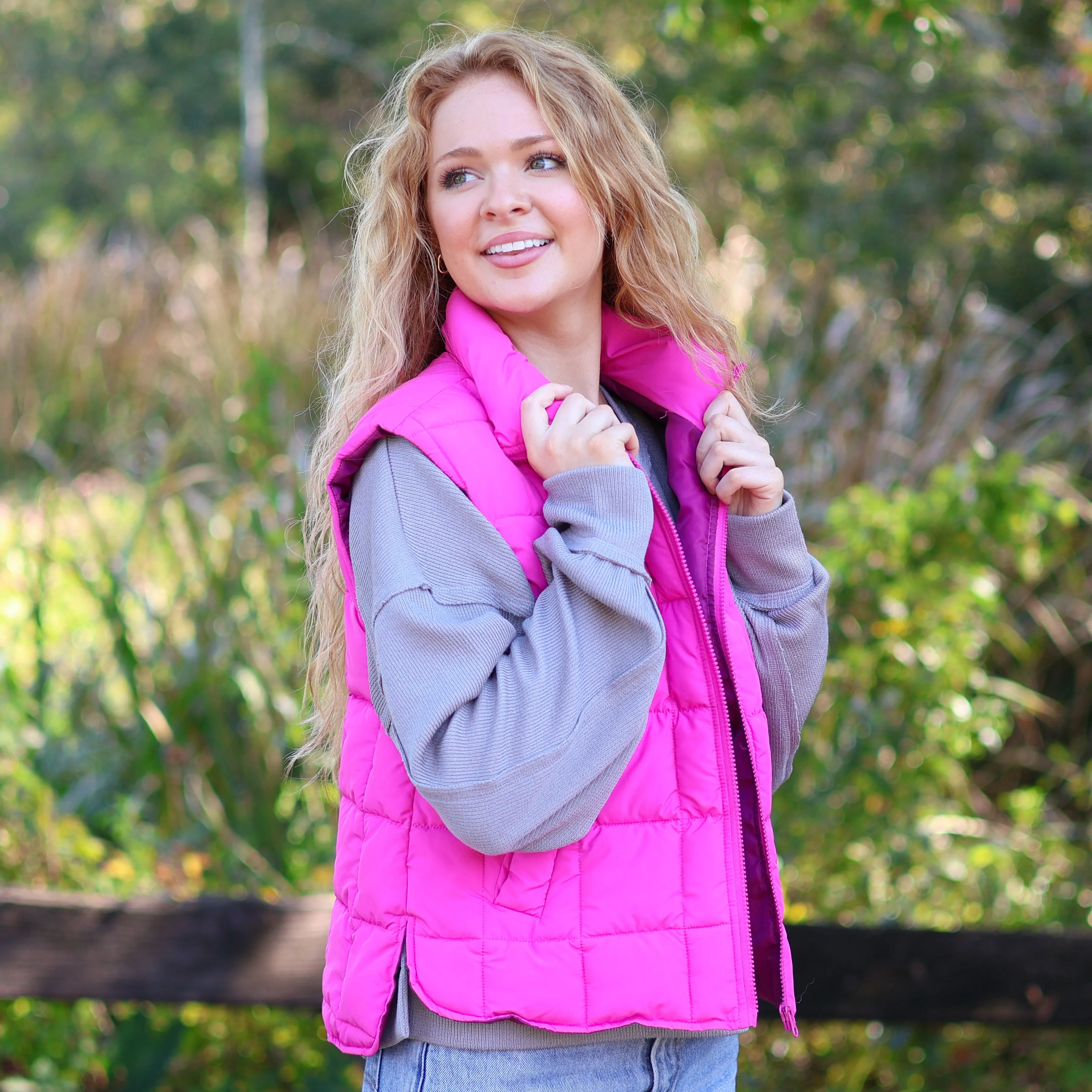 Tulip Hem Quilted Vest