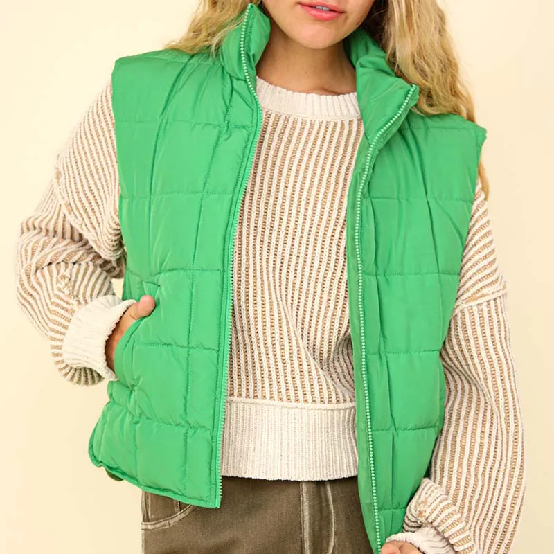 Tulip Hem Quilted Vest