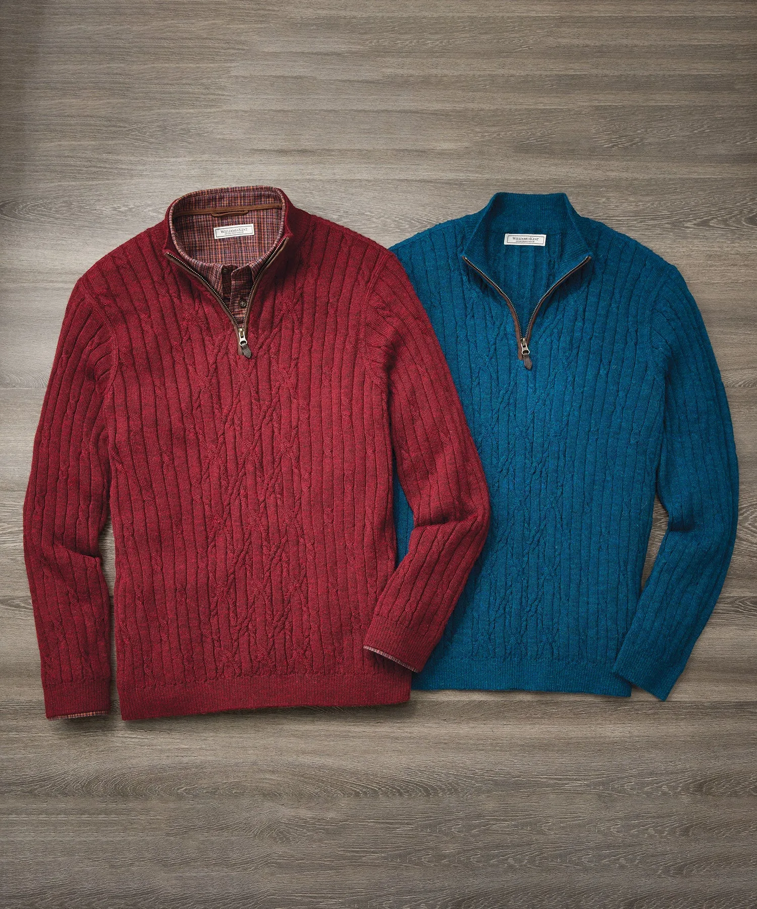 Twisted Cable Quarter-Zip Sweater