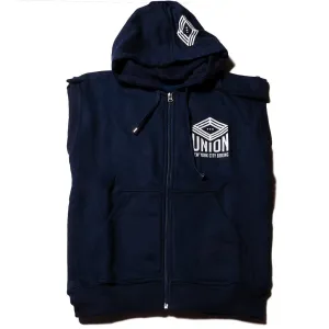 Union Boxing Sleeveless Zipped Hoodie - Navy