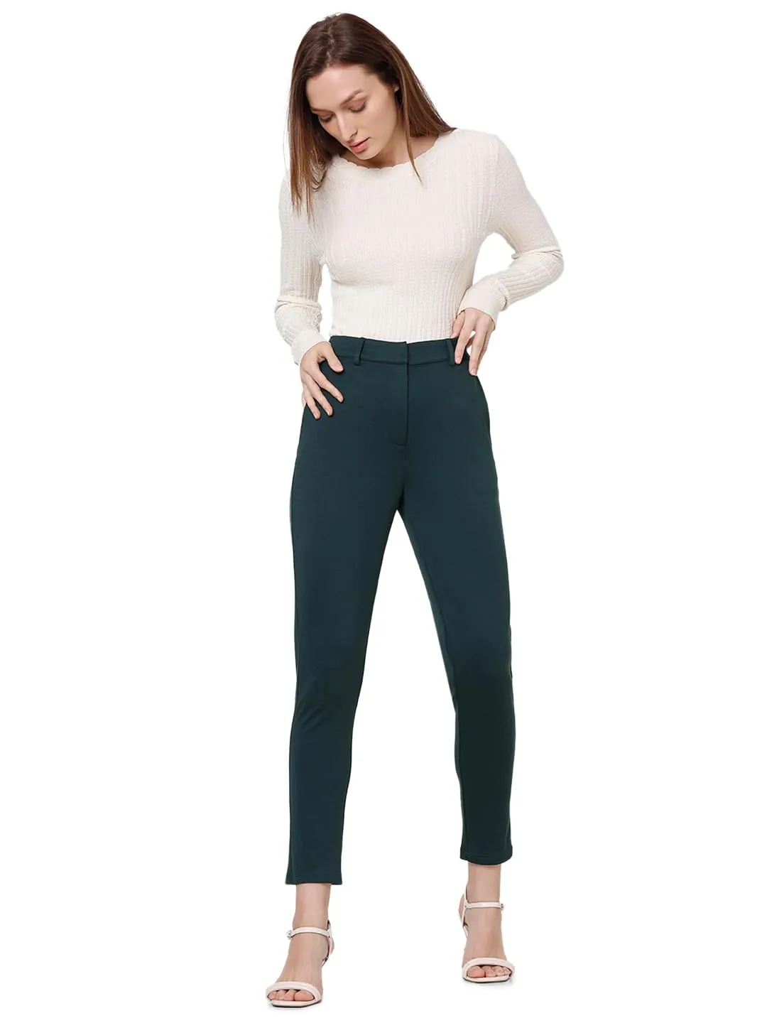 VERO MODA Women's Slim Pants (Ponderosa Pine)