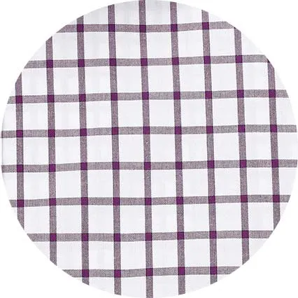 White Purple Cotton Grid Check Classic Fit Formal Shirt - Single Cuff