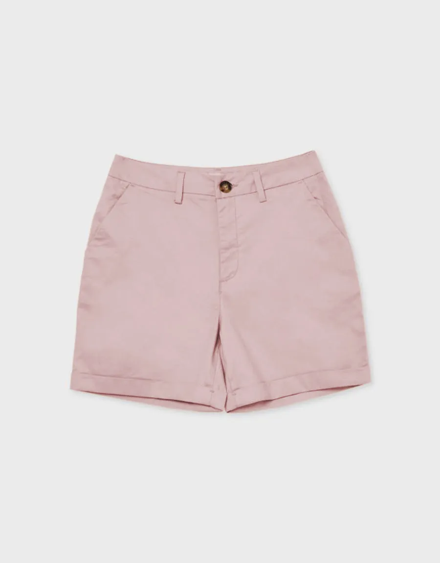 Women's Peony Trendy Wear Denim Short - PEACH