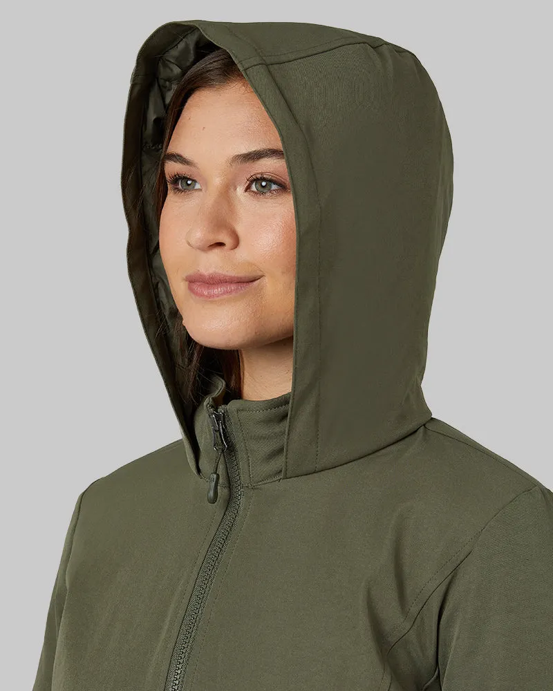 WOMEN'S SOFT TECH DOWN HOODED JACKET