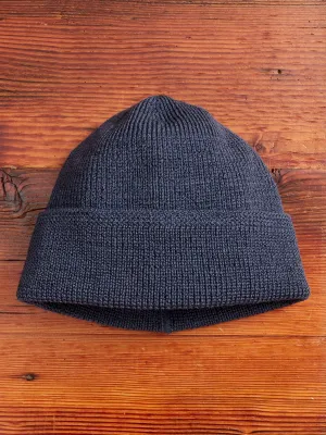 Wool Knit Watch Cap in Centennial Blue